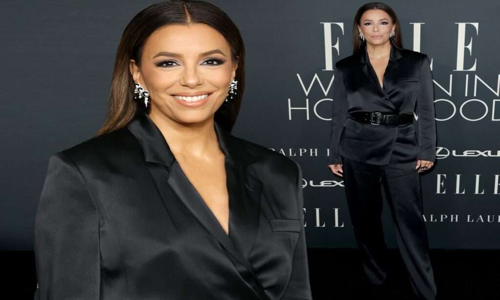 Eva Longoria Suits Up in the Silkiest Blazer at Elle’s Women in Hollywood 2021