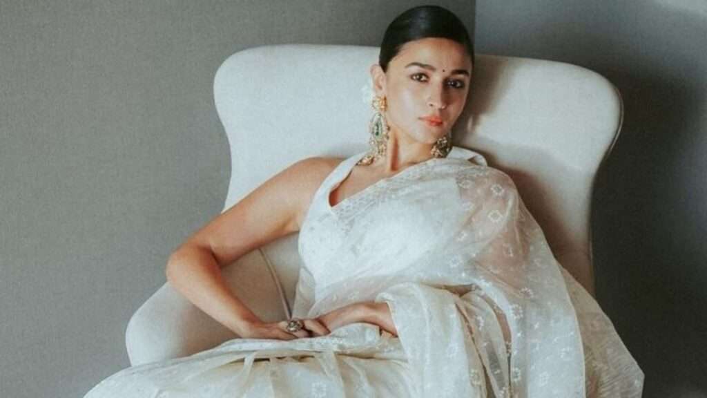All That Glitters Is Surely Alia Bhatt In A Golden Sequinned Saree
