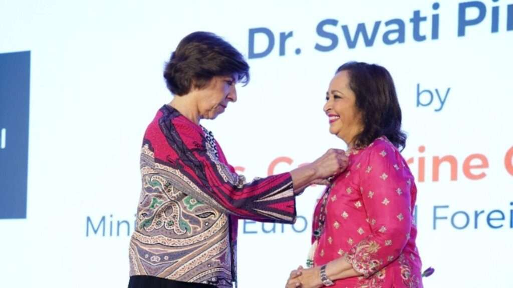 Indian scientist and industrialist Swati Piramal was conferred the top French honour